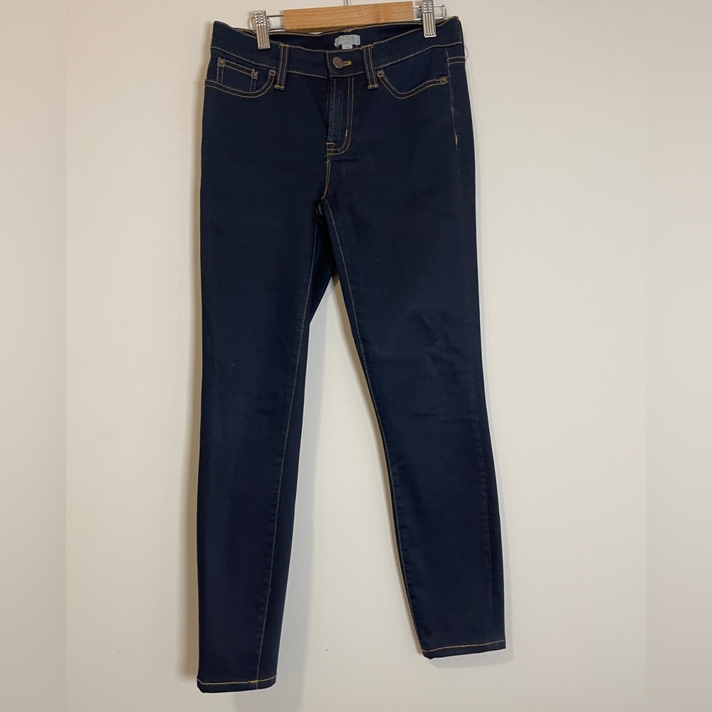 J. Crew Womens Jeans Size 25 Blue Skinny Jeans Stretch Dark Denim